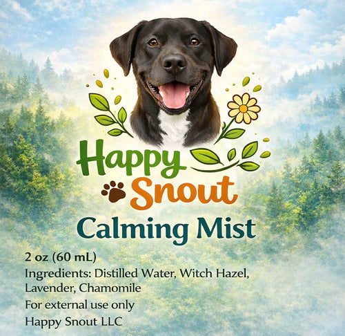 Happy Snout Calming Mist for Dogs | Natural Dog Calming Spray | Lavender & Chamomile | 2 oz